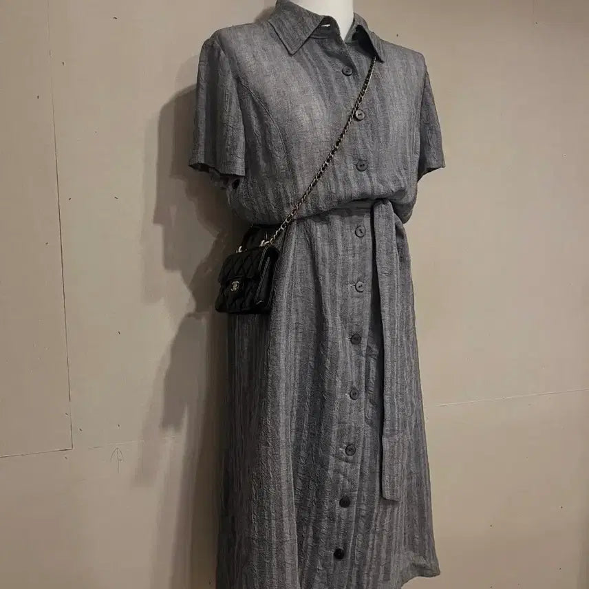 [BUNJANG] Cool Gray Shirt Dress / 그레이 COOL 원피스