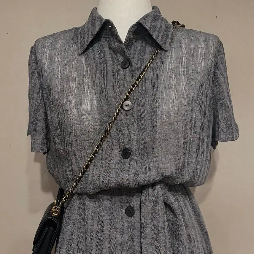 [BUNJANG] Cool Gray Shirt Dress / 그레이 COOL 원피스