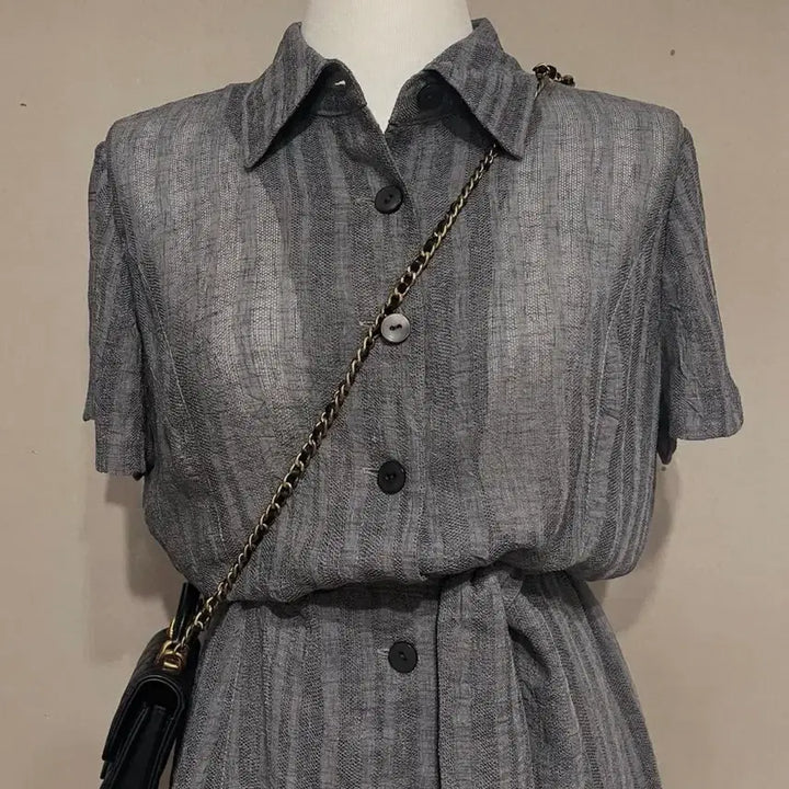 [BUNJANG] Cool Gray Shirt Dress / 그레이 COOL 원피스