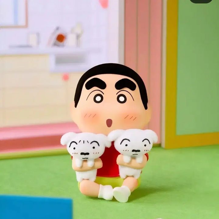 [SOLD OUT] 레트로 짱구와 흰둥이 일상 피규어