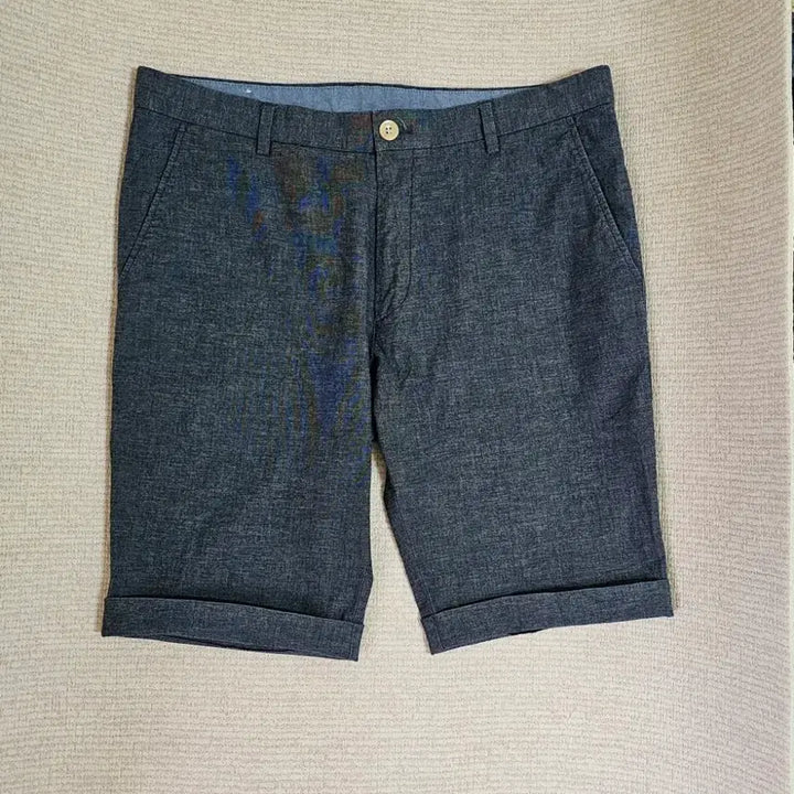 [BUNJANG] Hazzys Gray Check Rolled-up Shorts / 헤지스  그레이 잔체크 천연면소재  롤업 반바지  84.  33인치