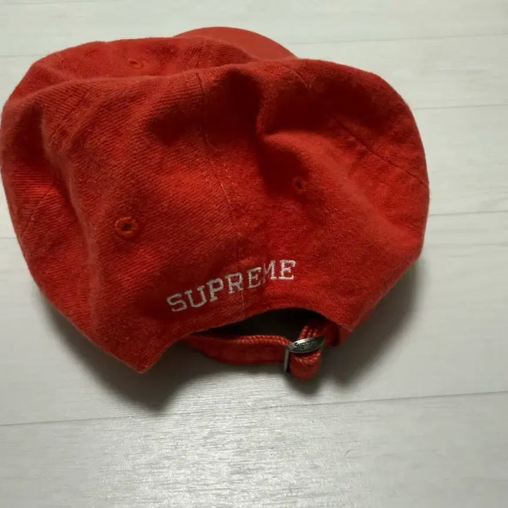 [BUNJANG] Supreme Kevlar Denim S Logo 6-Panel Cap Red / 슈프림 케블라 데님 S 로고 6-패널 캡 레드