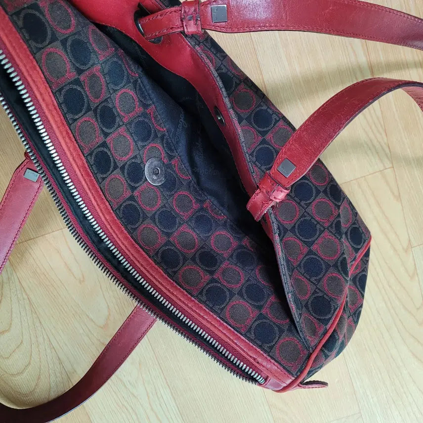 [BUNJANG] Ferragamo Jacquard Shoulder/Tote Bag / 페라가모 자가드 숄더/토트백