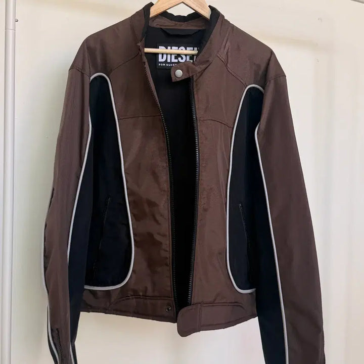 [BUNJANG] Diesel J-Blink Colorblock Nylon Biker Jacket / 디젤(Diesel)의 J-블링크 컬러블록 나일론 바이커 자켓