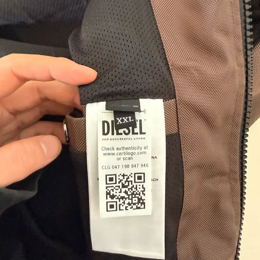 [BUNJANG] Diesel J-Blink Colorblock Nylon Biker Jacket / 디젤(Diesel)의 J-블링크 컬러블록 나일론 바이커 자켓