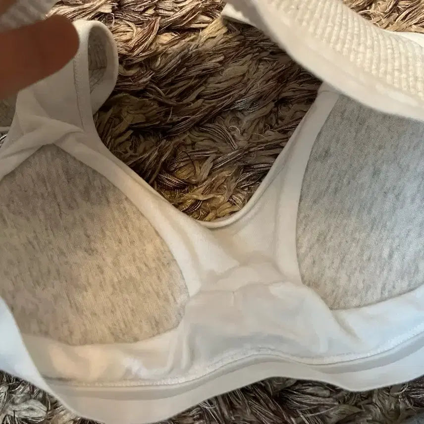 [BUNJANG] High Teen Gray Ribbed Bra Top / 하이틴 그레이 골지 브라탑