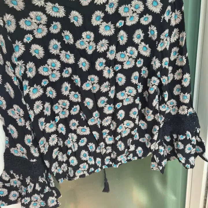 [BUNJANG] Forever 21 Floral Lace Blouse / 포에버21 플라워 블라우스 검정색