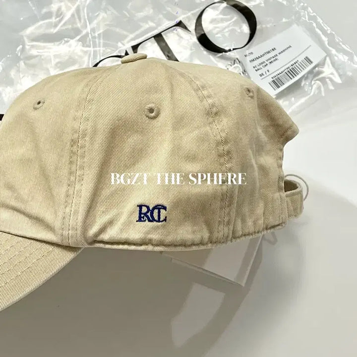 [BUNJANG] RECTO RC Logo Vintage Washing Ball Cap Beige / 렉토 RC 로고 빈티지 워싱 볼캡 베이지