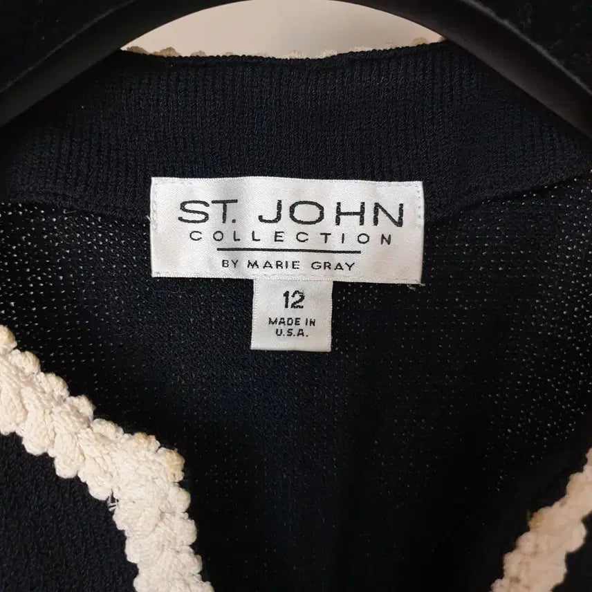 [BUNJANG] St. John Luxury Pearl &amp; Knit Trim Zip-Up Jacket / ST.JOHN 센존 컬렉션라인 럭셔리 진주&amp;니트트리밍 집업 자켓 재킷