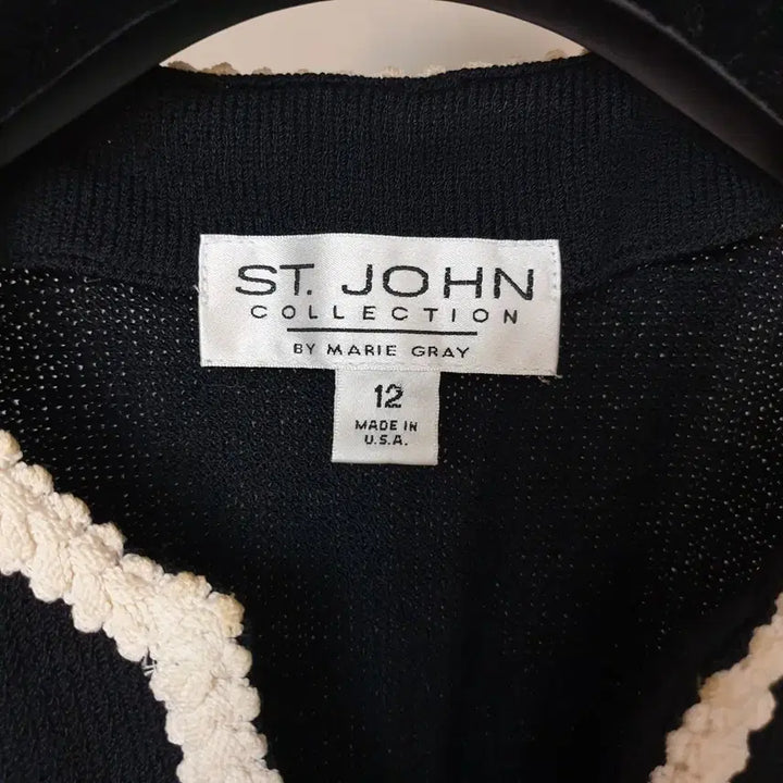[BUNJANG] St. John Luxury Pearl &amp; Knit Trim Zip-Up Jacket / ST.JOHN 센존 컬렉션라인 럭셔리 진주&amp;니트트리밍 집업 자켓 재킷