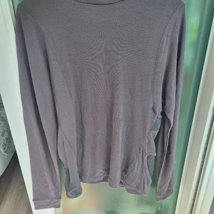 [BUNJANG] Tomboy Brown Long Sleeve T-Shirt / 톰보이 배색 포인트 브라운 긴팔 티셔츠