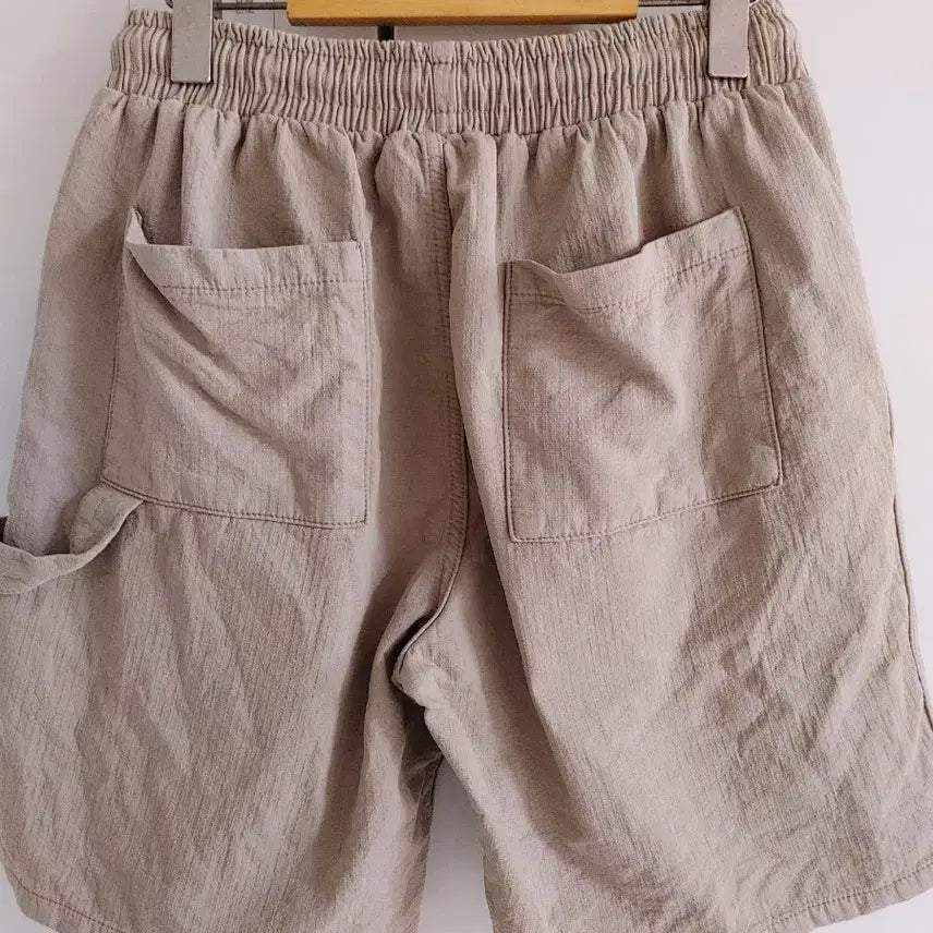 [BUNJANG] Unisex Light Khaki Cargo Shorts / 연카키 카고 반바지 숏팬츠