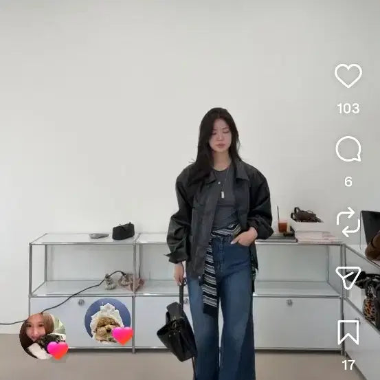 [BUNJANG] Love Me Us Lumena Leather Jacket / 러브미우 루메나레더자켓