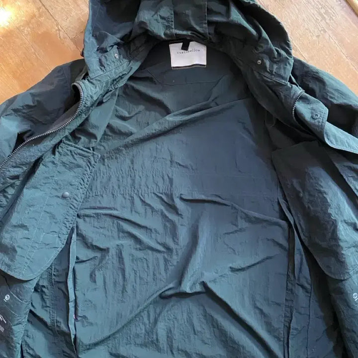[BUNJANG] Customellow Dark Green Windbreaker Jacket / 커스텀멜로우 다크그린 바람막이 자켓 38/00 (105)