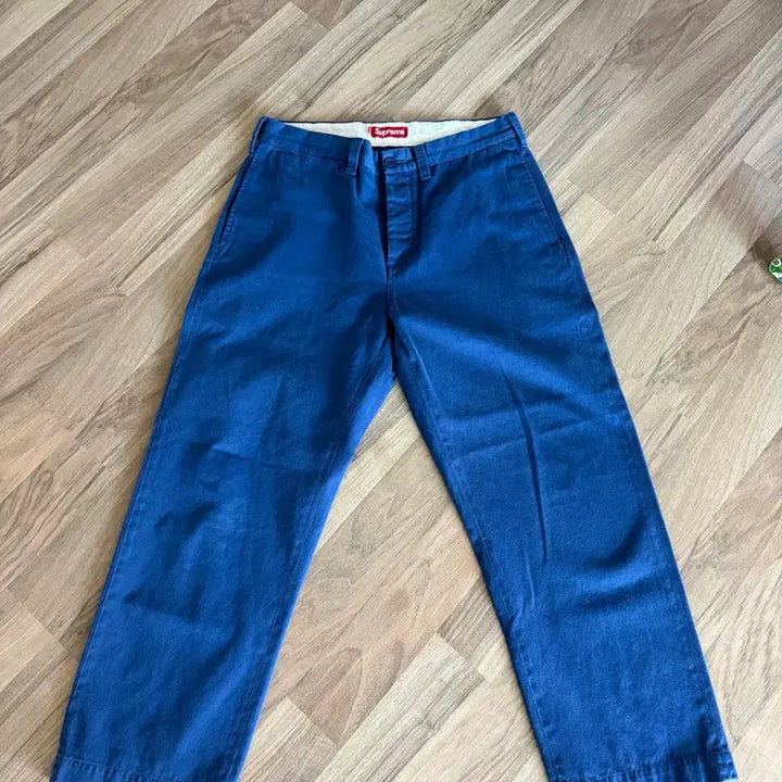 [SOLD OUT] 슈프림 아치 로고 치노 팬츠 블루 32