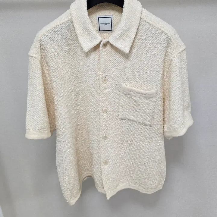 [BUNJANG] Wooyoungmi Terry Short Sleeve Shirt Ivory / 25ss 우영미 테리 숏슬리브 셔츠 아이보리 48사이즈 100 판매