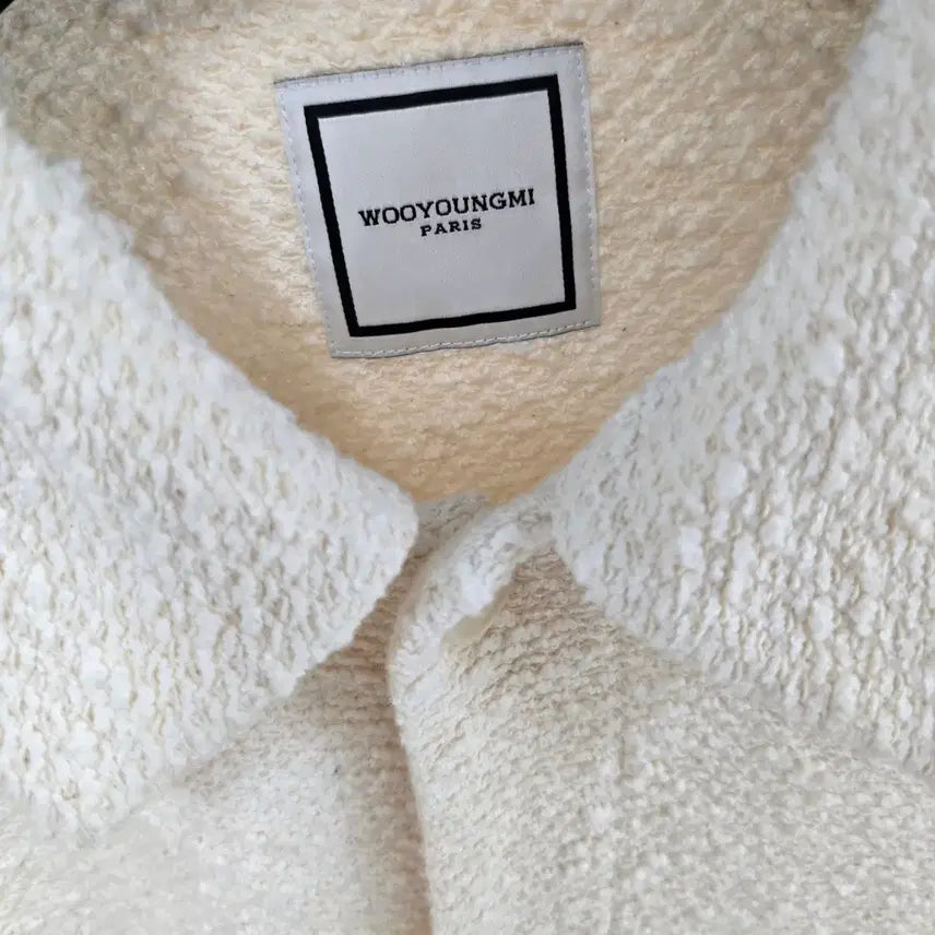 [BUNJANG] Wooyoungmi Terry Short Sleeve Shirt Ivory / 25ss 우영미 테리 숏슬리브 셔츠 아이보리 48사이즈 100 판매