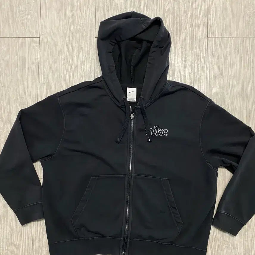 [BUNJANG] Nike Black Hooded Zip-Up Hoodie / 나이키 블랙 후드집업
