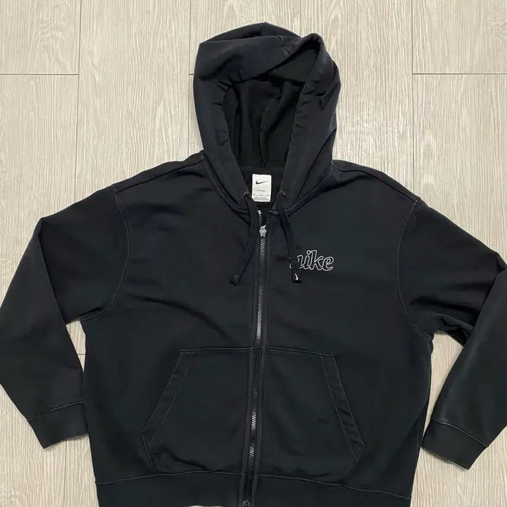 [BUNJANG] Nike Black Hooded Zip-Up Hoodie / 나이키 블랙 후드집업