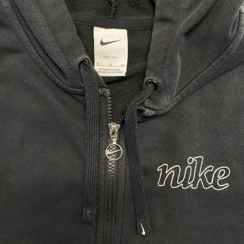 [BUNJANG] Nike Black Hooded Zip-Up Hoodie / 나이키 블랙 후드집업