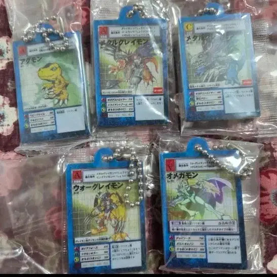 [SOLD OUT] 디지몬 카드 아크릴 키링 아구몬라인 5종