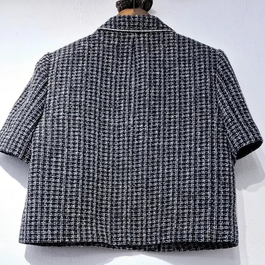 [SOLD OUT] 질스튜어트뉴욕 트위드 세미크롭 자켓44~55