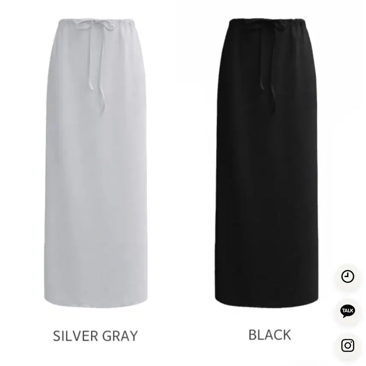[BUNJANG] Flatper Recycled String Low High Span Maxi Long Skirt - Black / [플랫퍼] 해방 리사이클 스트링 로우 하이스판 맥시 롱스커트 블랙