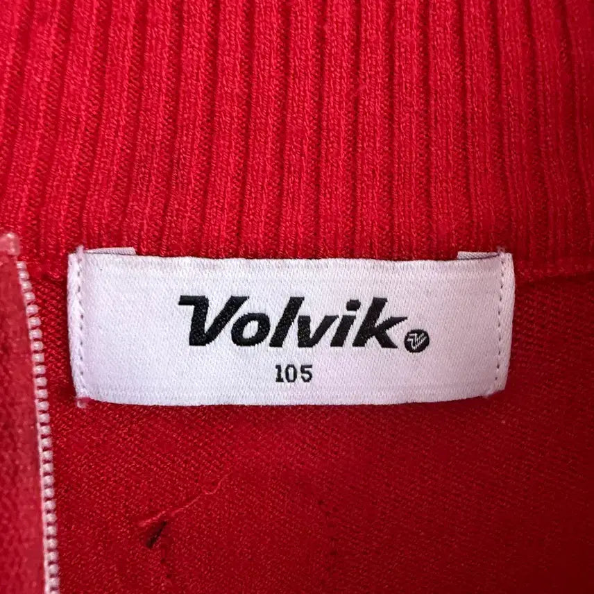 [BUNJANG] Volvik Red Knit Zip-Up 105 / Volvik 빨간색 니트 집업 105