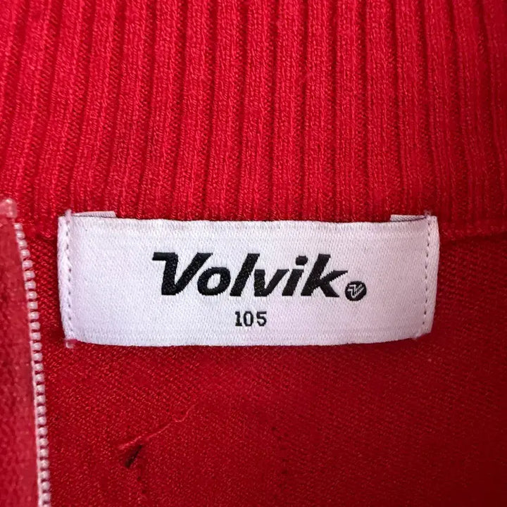 [BUNJANG] Volvik Red Knit Zip-Up 105 / Volvik 빨간색 니트 집업 105