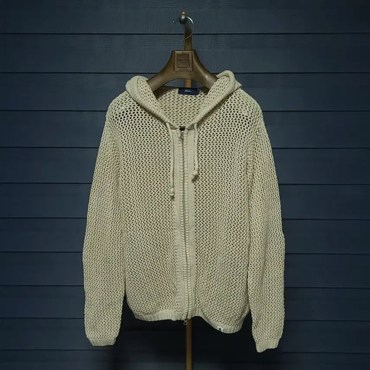[SOLD OUT] S ) 예일 메쉬 후드 집업 니트