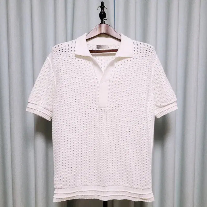 [BUNJANG] Maison Mineed Punching Collar Knit Sweater / 메종미네드 펀칭 카라 니트