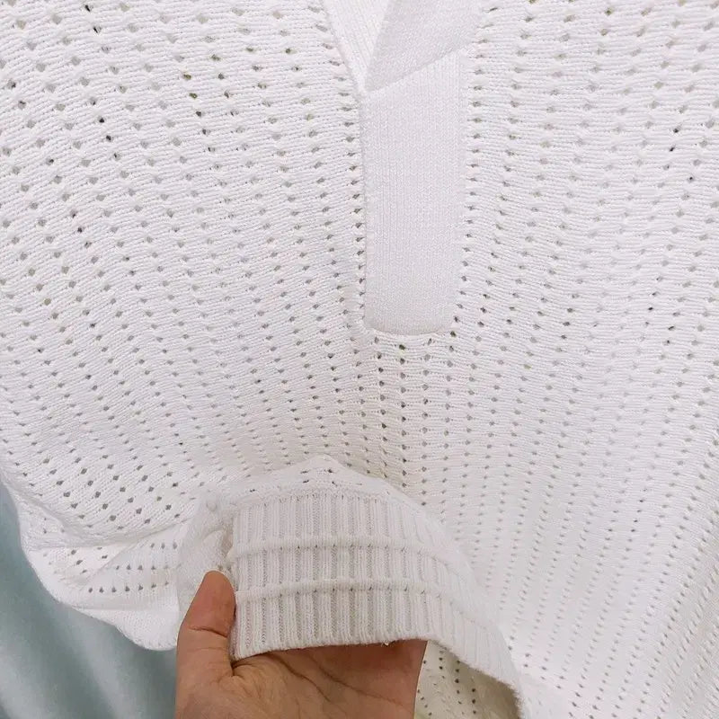 [BUNJANG] Maison Mineed Punching Collar Knit Sweater / 메종미네드 펀칭 카라 니트