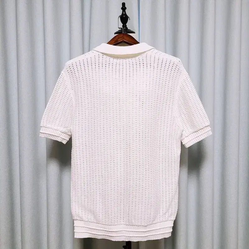[BUNJANG] Maison Mineed Punching Collar Knit Sweater / 메종미네드 펀칭 카라 니트