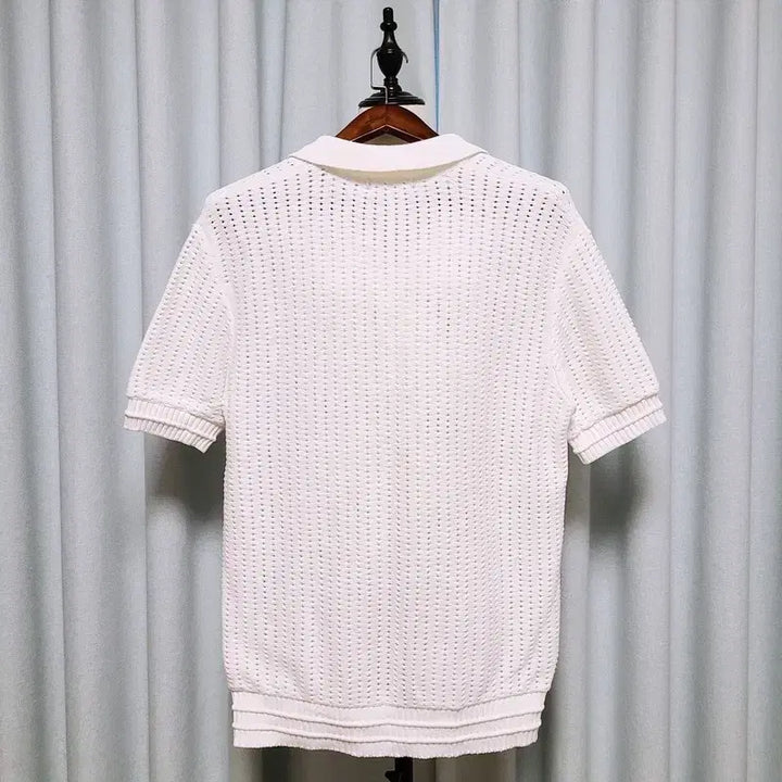 [BUNJANG] Maison Mineed Punching Collar Knit Sweater / 메종미네드 펀칭 카라 니트