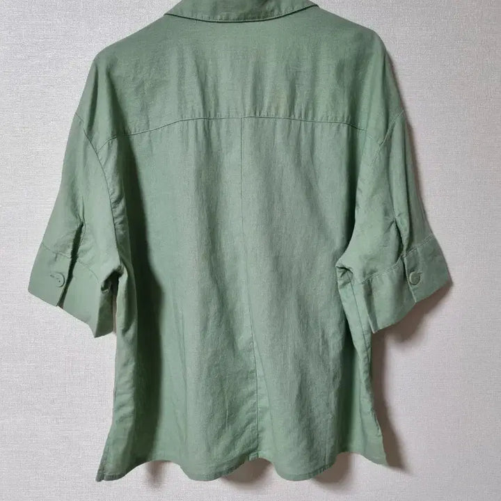 [BUNJANG] Unbranded Linen Blend 5-Part Sleeve Shirt / 아마혼방 5부 셔츠 77