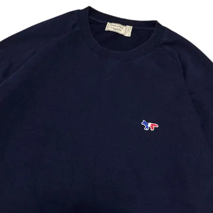 [BUNJANG] Maison Kitsune Navy Fox Patch Sweatshirt / 메종키츠네 네이비 폭스 패치 맨투맨