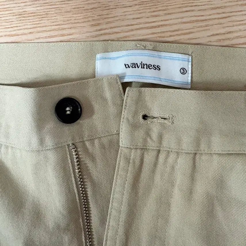 [BUNJANG] Waveis Vintage Washed Cotton Pants Beige / 웨이비니스 빈티지 워시드 코튼팬츠 베이지 (3)
