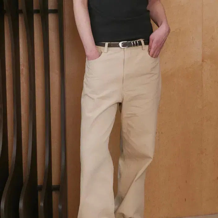 [BUNJANG] Waveis Vintage Washed Cotton Pants Beige / 웨이비니스 빈티지 워시드 코튼팬츠 베이지 (3)