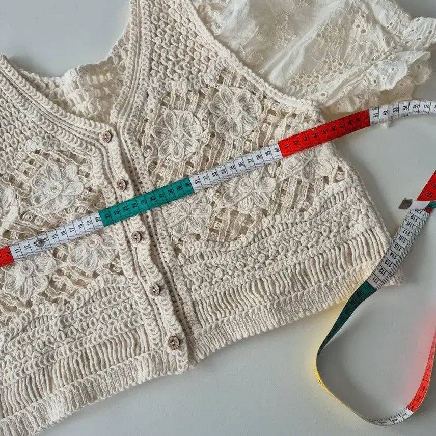 [BUNJANG] Crochet Lace Crop Cardigan / 크로셰 레이스 크롭가디건(SB8