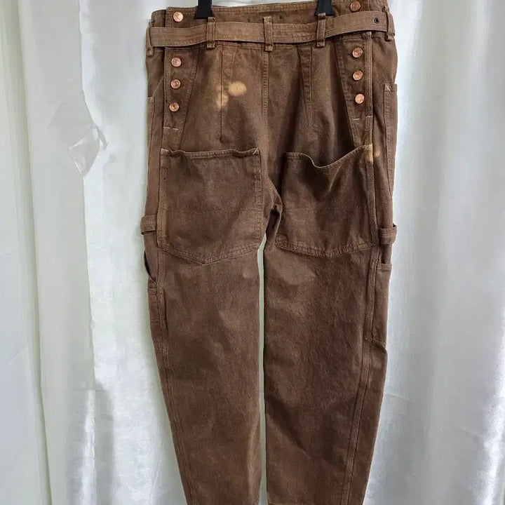 [BUNJANG] Isabel Marant Brown Belted Wide Cargo Pants / 이자벨마랑 브라운 벨트 카고 와이드 팬츠 (1942)