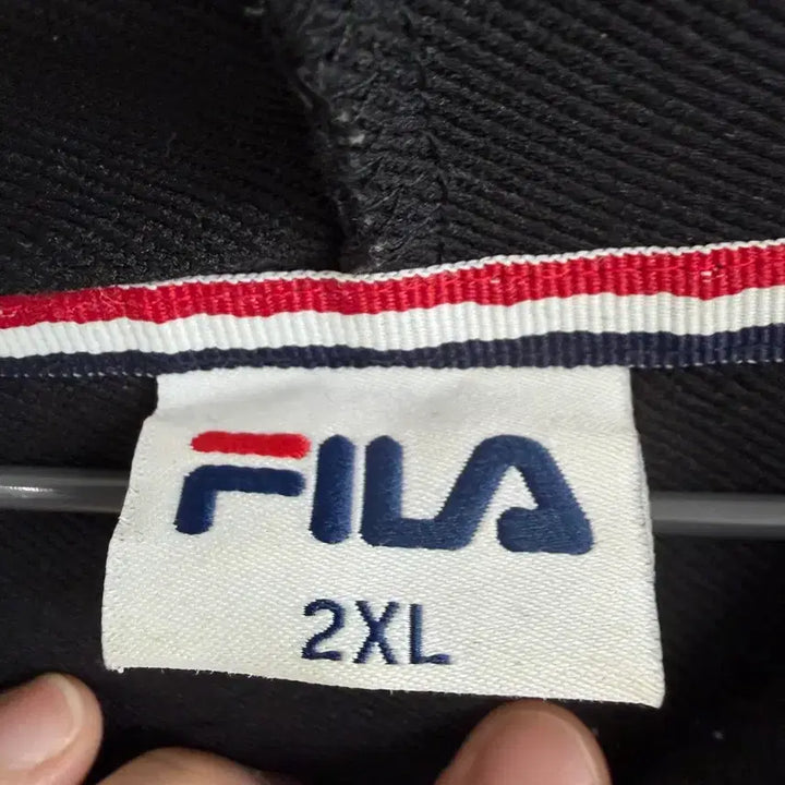 [BUNJANG] Fila Black Camo Hoodie 2XL / 휠라 블랙 카모 후드티 2XL