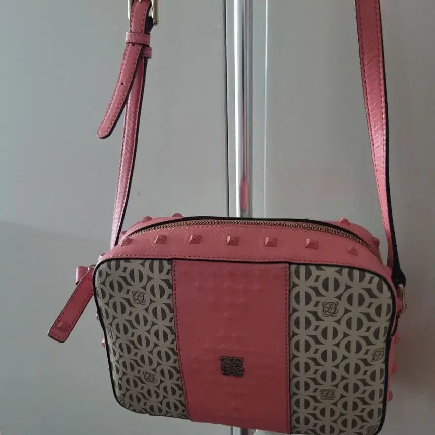 [BUNJANG] Louis Quatorze Pink Pattern Crossbody Bag / 루이까또즈 핑크 패턴 크로스백