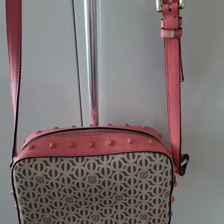 [BUNJANG] Louis Quatorze Pink Pattern Crossbody Bag / 루이까또즈 핑크 패턴 크로스백