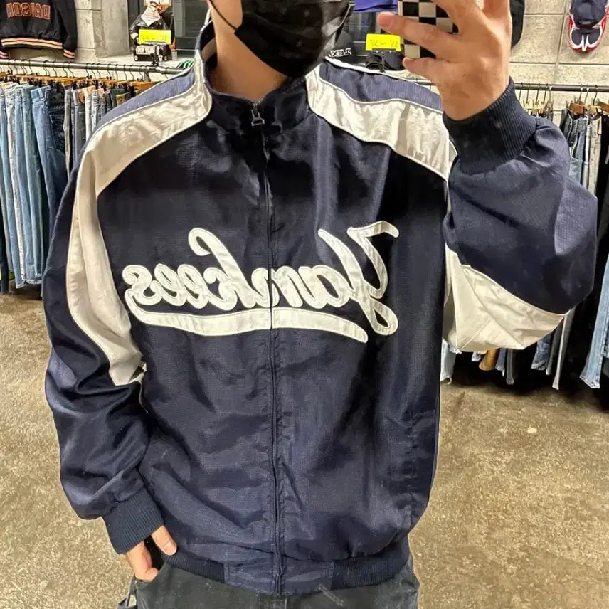[BUNJANG] Majestic New York Yankees Windbreaker Jacket / 마제스틱 뉴욕 양키스 바람막이 자켓 L