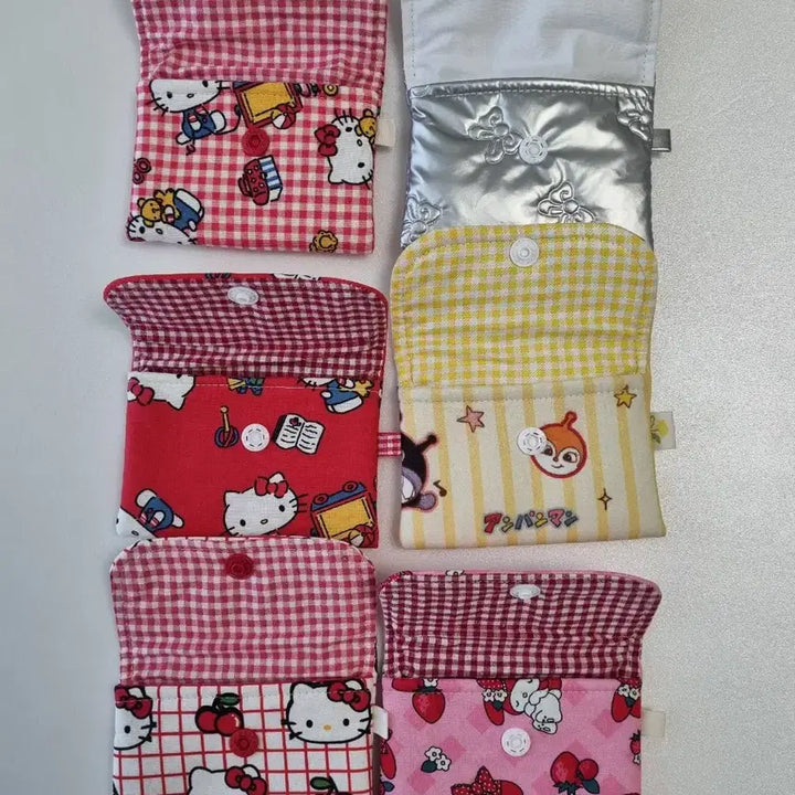 [BUNJANG] Handmade Mini Card Wallet Coin Purse / 핸드메이드 헬로키티/호빵맨 미니 카드 지갑,똑딱이동전지갑,교통카드지갑