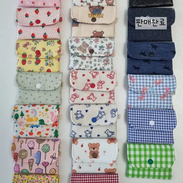 [BUNJANG] Handmade Mini Card Wallet with Coin Pouch / 핸드메이드 캐릭터 미니 카드 지갑,똑딱이동전지갑,교통카드지갑