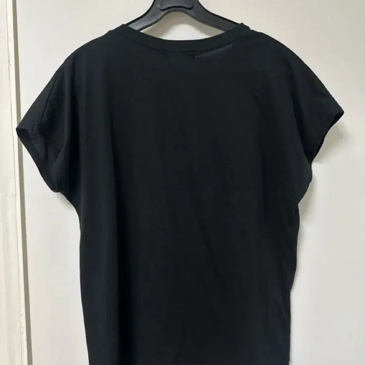 [BUNJANG] Black Ribbon Short Sleeve T-Shirt / 검정 리본 반팔 티셔츠