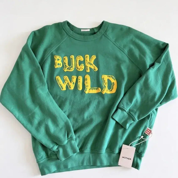 [BUNJANG] Mother BUCK WILD Green Sweatshirt - Small / 마더 BUCK WILD 맨투맨 그린 사이즈 스몰