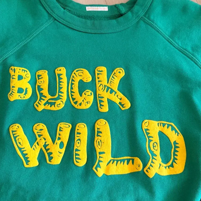 [BUNJANG] Mother BUCK WILD Green Sweatshirt - Small / 마더 BUCK WILD 맨투맨 그린 사이즈 스몰