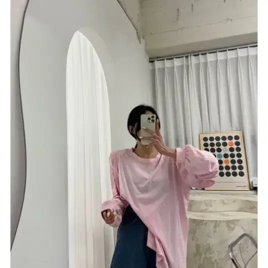 [BUNJANG] Antique J Puff Moomoo T-Shirt Pink / 엔티크제이 퍼프 무무티
